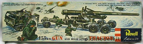 Revell 1/40 155mm 'Long Tom' Gun and M-4 High Speed Tractor 'S' Kit, H523-198 plastic model kit